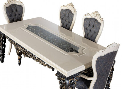 Esszimmer Stuhl Sessel Set 2x Stühle mit Armlehnen + 2x Stühle Luxus Sessel Neu